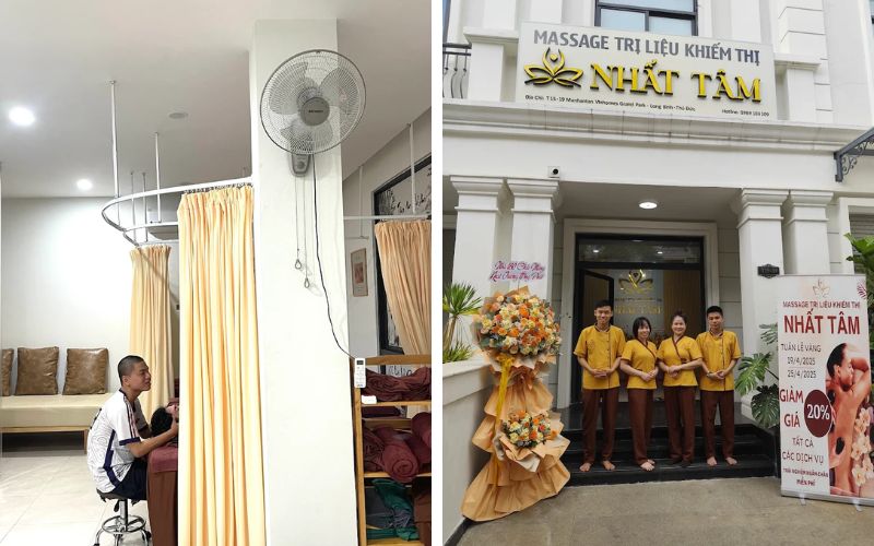Service price list at Nhat Tam Visually Impaired Therapeutic Massage